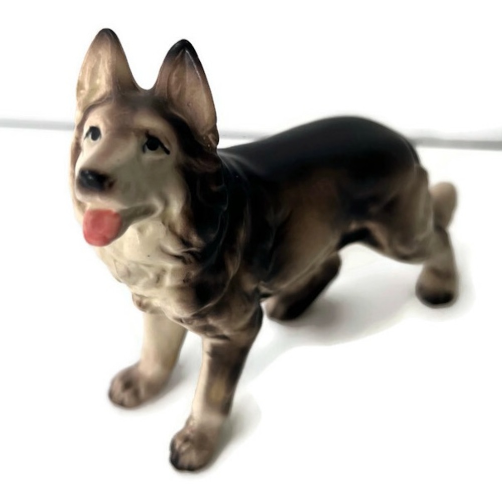 German Shepherd Figurine Vintage Norleans Japan EUC